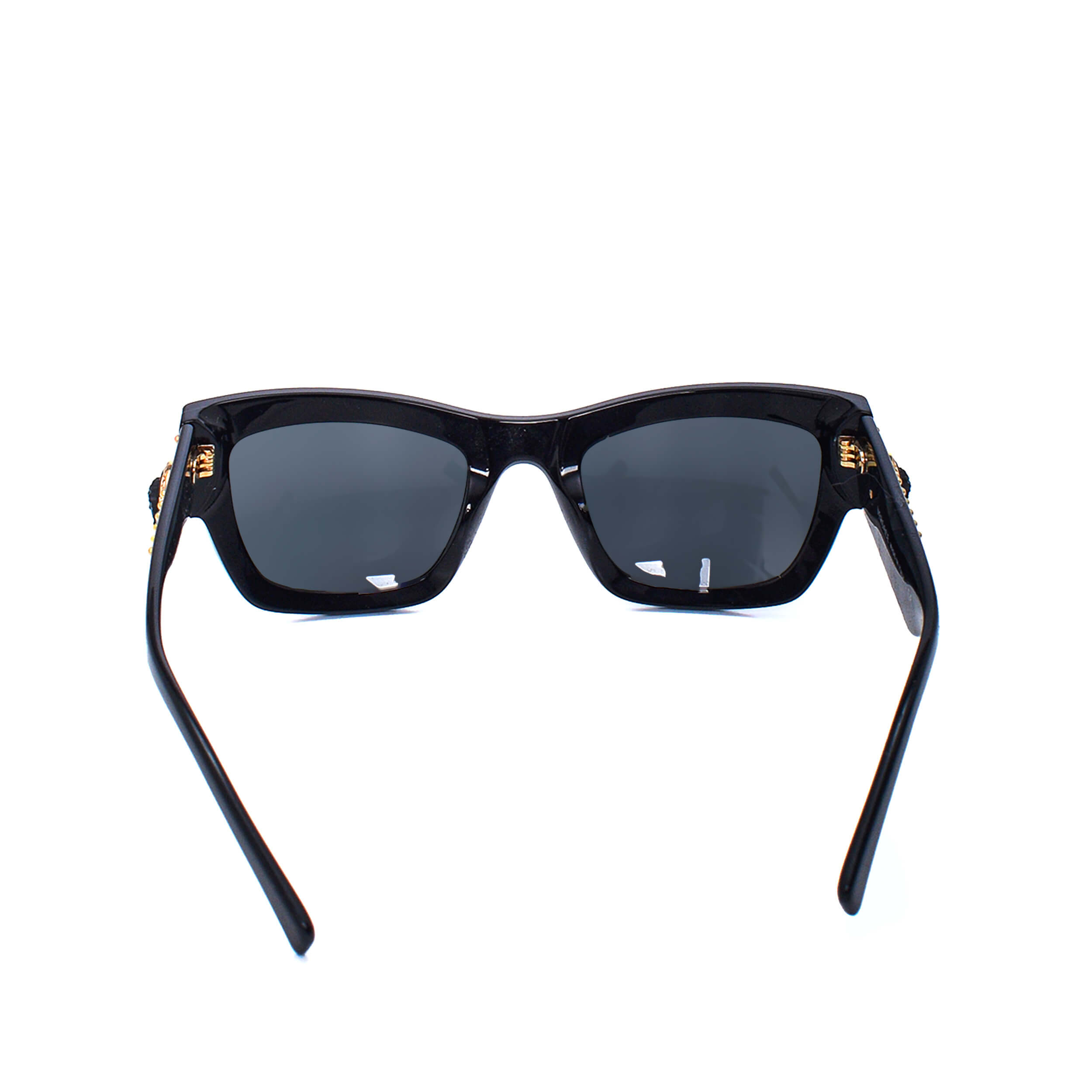 Versace - Light Gold Tone & Anthracite Bee Detail Sunglasses